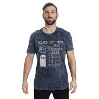 NASTROVJE POTSDAM Doctor Who Police Box Blueprint Batik T-Shirts blau Herren 