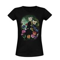 NASTROVJE POTSDAM Alice in Wonderland Black Flower T-Shirts schwarz Damen 