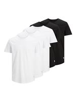 Jack & jones 5-pack Effen T-shirt Heren Zwart