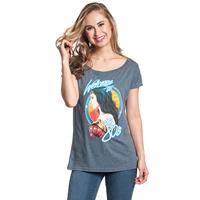 NASTROVJE POTSDAM Wonderwoman Welcome To 80's Girl Loose Shirt T-Shirts blau Damen 