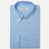 apposta Hemd  einfarbig  hellblau 100% reine baumwolle pinpoint, kragenform  button-down-kragen