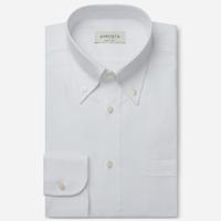 apposta Hemd  einfarbig  weiß 100% reine baumwolle oxford, kragenform  button-down-kragen