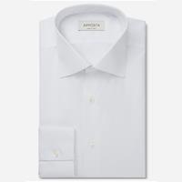 apposta Hemd  einfarbig  weiß 100% reine baumwolle twill doppelt gezwirnt, kragenform  halb-gespreizter kragen