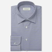 apposta Hemd  streifen  blau 100% reine baumwolle oxford doppelt gezwirnt, kragenform  verdeckter button-down-kragen