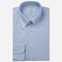 apposta Hemd  streifen  hellblau 100% reine baumwolle popeline, kragenform  button-down-kragen