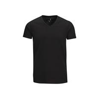 seidensticker T-shirt Zwarte roos Korte mouwen V-hals uni