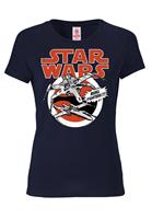 Logoshirt T-Shirt mit auffälligem Retro-Frontprint X-Wings - Krieg der Sterne - Star Wars