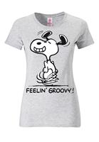 LOGOSHIRT T-Shirt "Snoopy – Feelin Groovy", mit lizenziertem Originaldesign