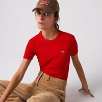 lacoste Damen-T-Shirt aus weicher Baumwolle - Rot 