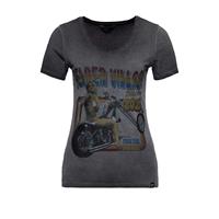 QUEEN KEROSIN Slim Fit T-Shirt mit Retro-Print und Oilwash-Effekt Velden Village 2020 T-Shirts anthrazit Damen 