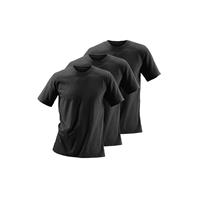 Lascana Rundhalsshirts (3 Stück), Baumwolle»Cotton made in Africa« T-Shirts schwarz Herren 