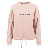 Poederbaas Roze''I'd Rather Be Skiing''Crewneck