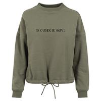 Poederbaas Groene''I'd Rather Be Skiing''Crewneck