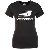 New Balance Essentials Stacked Logo T-Shirt Damen Funktionsshirts schwarz/weiß Damen 