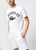 Lacoste Herren T-Shirt mit  27 Aufdruck - Weiß 