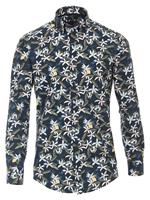 Casa Moda Herren Freizeithemd "Green"-Kollektion Print Casual Fit, Dunkelblau