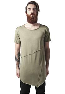 URBAN CLASSICS T-Shirt "Herren Long Open Edge Front Zip Tee", (1 tlg.)
