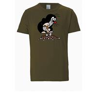 Logoshirt Print-Shirt T-Shirts oliv Herren 