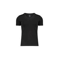 Olymp V-Kragen T-Shirt T-Shirts schwarz Herren 