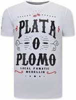 Local Fanatic Narcos plata o plomo t-shirt