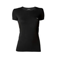Emporio Armani Damen T-Shirt - Rundhals, Loungewear, Kurzarm, Stretch Cotton T-Shirts schwarz Damen 