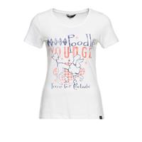 QUEEN KEROSIN Slim Fit T-Shirt mit Frontprint Poodle T-Shirts offwhite Damen 
