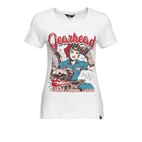 QUEEN KEROSIN T-Shirt mit Frontprint und Rundhalsausschnitt Gearhead T-Shirts offwhite Damen 