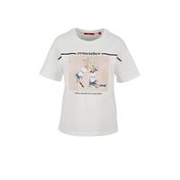 S.Oliver T-Shirt mit beidseitigem Print T-Shirts creme Damen 