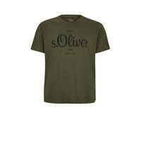 S.Oliver Jerseyshirt mit Label-Print T-Shirts olive Herren 