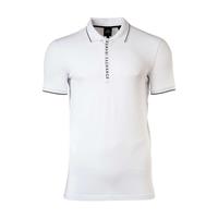 Emporio Armani A X ARMANI EXCHANGE Herren Poloshirt - Hidden Buttons, Cotton Stretch T-Shirts weiß Herren 