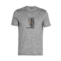 Icebreaker Tech Lite SS Crewe Men - Otter Paddle  Herren Funktions T-Shirt grau meliert,metro heather Gr. L