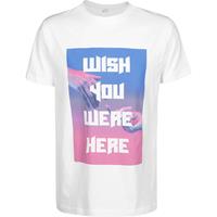 Mister tee T-Shirt Wish You Were Here T-Shirts weiß Herren 