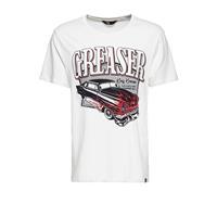 KING KEROSIN T-Shirt mit coolem Vintage-Print Gasoline junkies T-Shirts offwhite Herren 