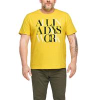 S.Oliver T-Shirt mit modischem Wording-Print T-Shirts gelb Herren 