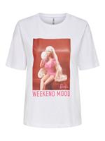 Only Frauen T-Shirt Only onlBarbie Life Boxy in weiß
