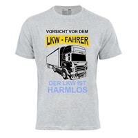 Cotton Prime T-Shirt Vorsicht vor dem LKW-Fahrer T-Shirts grau Herren 