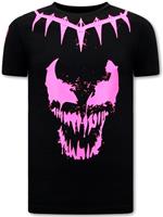 Local Fanatic T-shirt met opdruk venom face neon