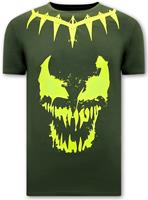 Local Fanatic T-shirts met print venom face neon