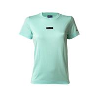 Champion Damen T-Shirt - Crewneck, Uni, Logo-Patch, Rundhals, Kurzarm, Baumwolle T-Shirts türkis Damen 