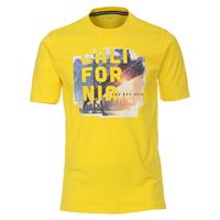Casamoda T-Shirt Print T-Shirts gelb Herren 