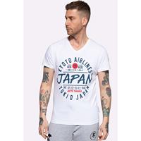 AKITO TANAKA T-Shirt mit Frontprint Flight T-Shirts weiß Herren 
