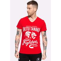 AKITO TANAKA T-Shirt mit Frontprint Gladiator Fighters T-Shirts rot Herren 