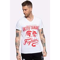 AKITO TANAKA T-Shirt mit Frontprint Gladiator Fighters T-Shirts weiß Herren 