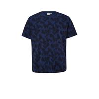 S.Oliver T-Shirt mit Allovermuster T-Shirts blau Herren 