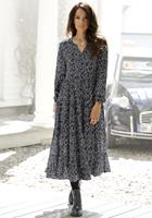 Lascana Maxi-jurk met bloemenprint en volants, losse comfortabele look