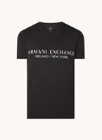 Emporio Armani A X ARMANI EXCHANGE Herren T-Shirt - Schriftzug, Rundhals, Cotton Stretch T-Shirts schwarz Herren 