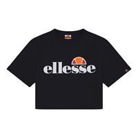 Ellesse Damen T-Shirt ALBERTA - Crop-Top, Kurzarm, Crewneck, Rundhals, Logo-Print T-Shirts schwarz Damen 