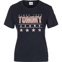 Tommy Jeans T-Shirt Slim Metallic T-Shirts blau Damen 