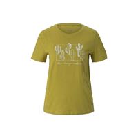 Tom Tailor T-Shirt Print T-Shirt mit Bio-Baumwolle T-Shirts grün Damen 
