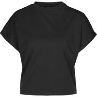 Urban Classics T-Shirt Short Pigment Dye Cut On Sleeve T-Shirts schwarz Damen 